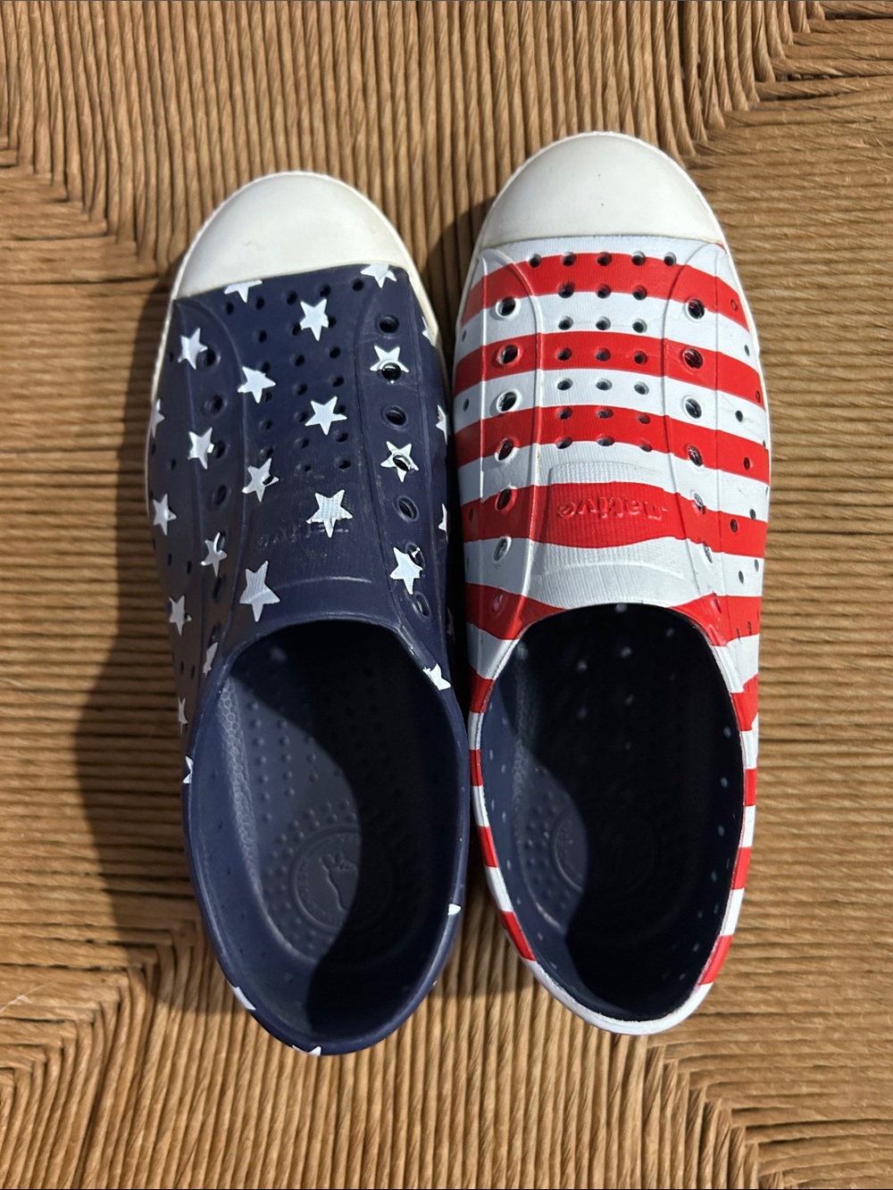 Native Shoes Kids' American Flag Water Slip-Ons - Navy, Red & White
